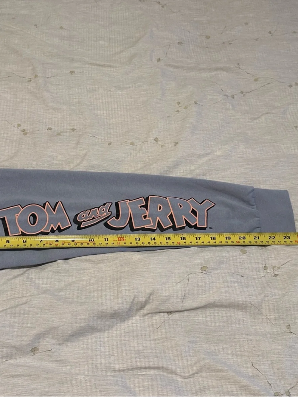 Tom & Jerry Embroidered Hoodie - Gray